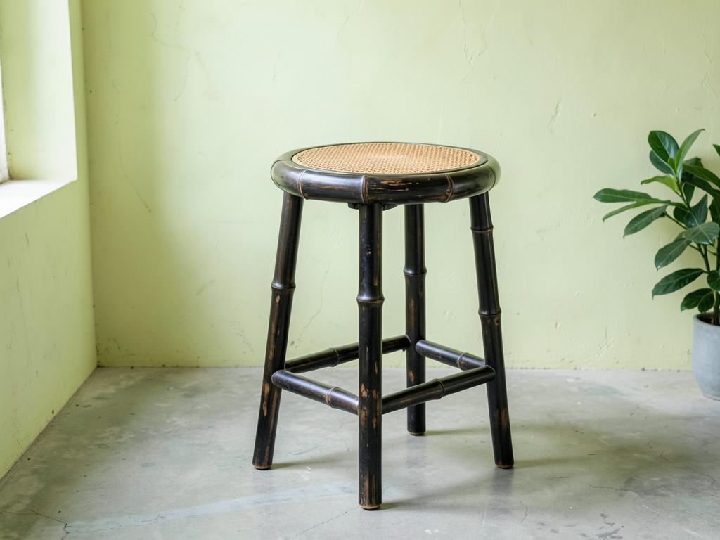 Ghế bar tre hun khói