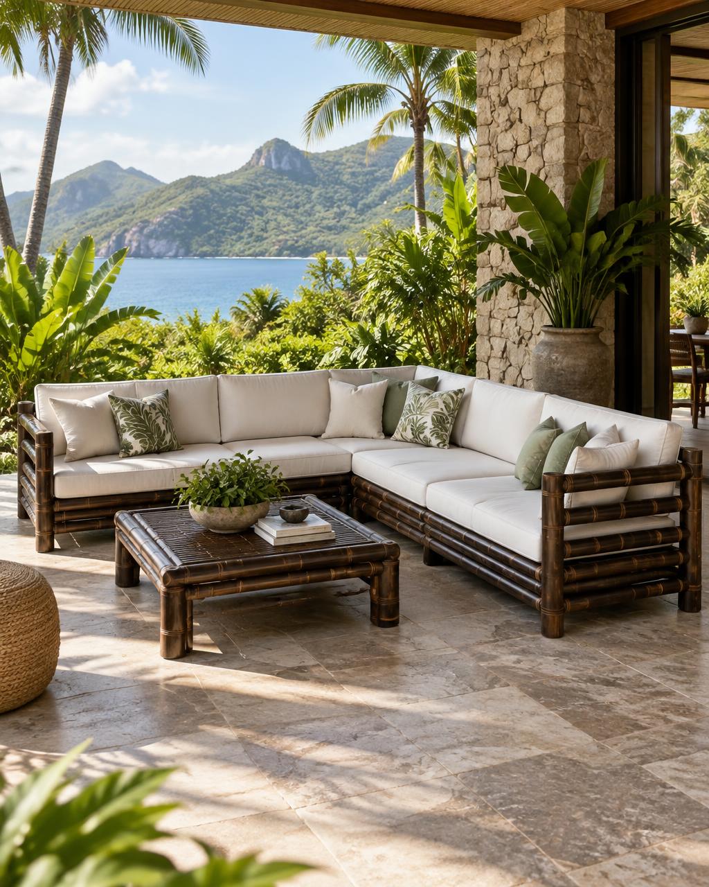 Sofa tre góc ngoài trời